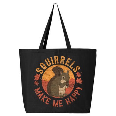 Squirrels Make Me Happy Vintage Squirrel Cute Gift 25L Jumbo Tote