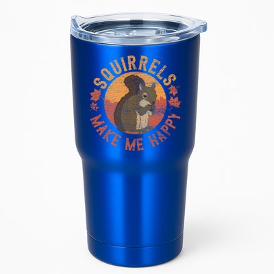 Squirrels Make Me Happy Vintage Squirrel Cute Gift Tumbler