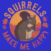 Squirrels Make Me Happy Vintage Squirrel Cute Gift Womens Tank Top