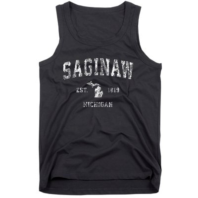 Saginaw Michigan Mi Vintage Athletic Sports Design Tank Top