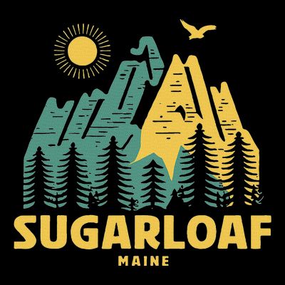 Sugarloaf Mountains Maine Hiking Outdoors Vintage T-Shirt