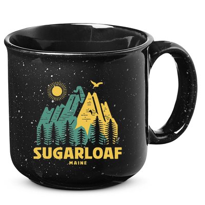 Sugarloaf Mountains Maine Hiking Outdoors Vintage 15oz Campfire Ceramic Mug