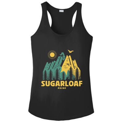 Sugarloaf Mountains Maine Hiking Outdoors Vintage Ladies PosiCharge Competitor Racerback Tank