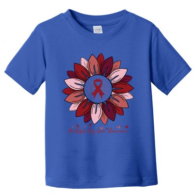 Sunflower Multiple Myeloma Awareness Month Gift Toddler T-Shirt