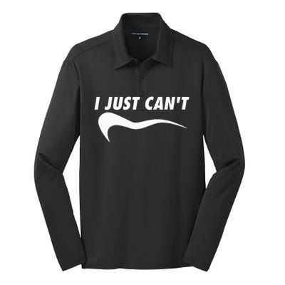 Sarcastic Me Motivating Myself I Just CanT Silk Touch Performance Long Sleeve Polo