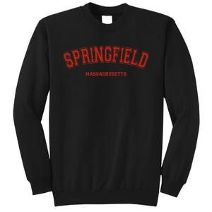 Springfield Massachusetts Ma Red Letter On Springfield Sweatshirt