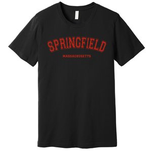 Springfield Massachusetts Ma Red Letter On Springfield Premium T-Shirt