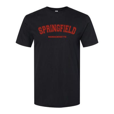 Springfield Massachusetts Ma Red Letter On Springfield Softstyle CVC T-Shirt