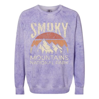 Smoky Mountains National Park Tennessee Hiking Outdoors Colorblast Crewneck Sweatshirt