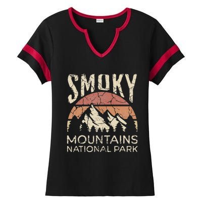 Smoky Mountains National Park Tennessee Hiking Outdoors Ladies Halftime Notch Neck Tee