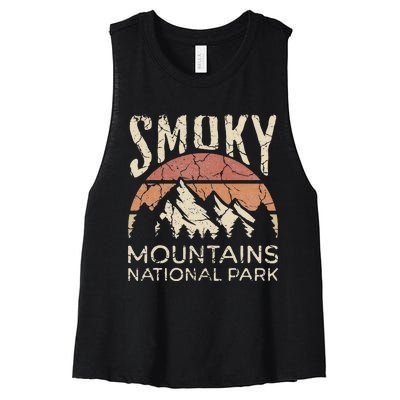 Smoky Mountains National Park Tennessee Hiking Outdoors Women's Racerback Cropped Tank