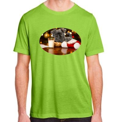 Santa Milk N Cookies Dog Affenpinscher Gift Adult ChromaSoft Performance T-Shirt