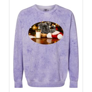 Santa Milk N Cookies Dog Affenpinscher Gift Colorblast Crewneck Sweatshirt