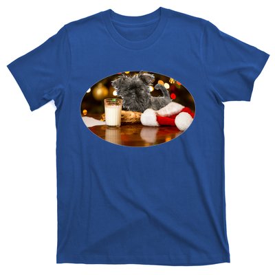 Santa Milk N Cookies Dog Affenpinscher Gift T-Shirt