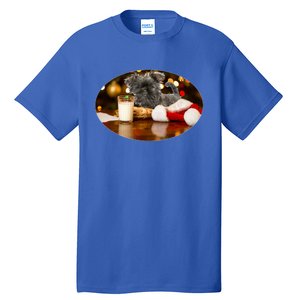 Santa Milk N Cookies Dog Affenpinscher Gift Tall T-Shirt