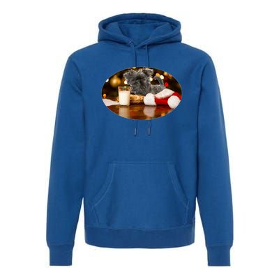 Santa Milk N Cookies Dog Affenpinscher Gift Premium Hoodie