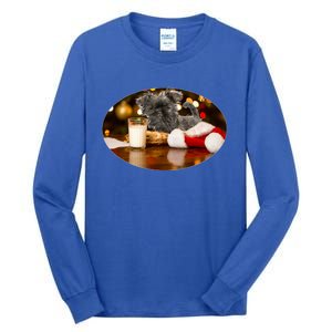 Santa Milk N Cookies Dog Affenpinscher Gift Tall Long Sleeve T-Shirt