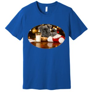 Santa Milk N Cookies Dog Affenpinscher Gift Premium T-Shirt