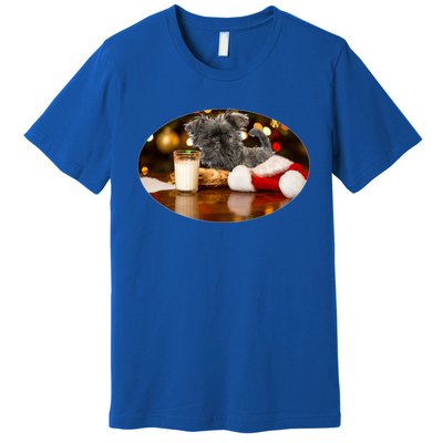 Santa Milk N Cookies Dog Affenpinscher Gift Premium T-Shirt