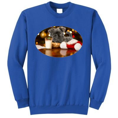 Santa Milk N Cookies Dog Affenpinscher Gift Tall Sweatshirt