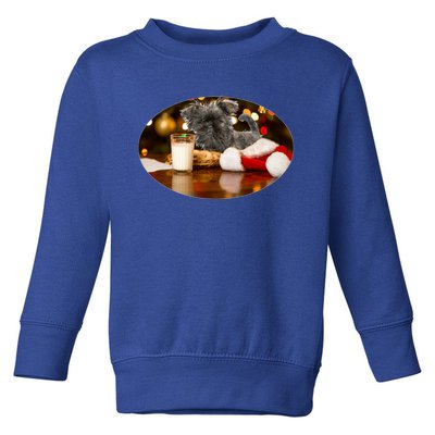 Santa Milk N Cookies Dog Affenpinscher Gift Toddler Sweatshirt