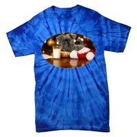 Santa Milk N Cookies Dog Affenpinscher Gift Tie-Dye T-Shirt