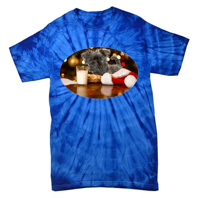 Santa Milk N Cookies Dog Affenpinscher Gift Tie-Dye T-Shirt