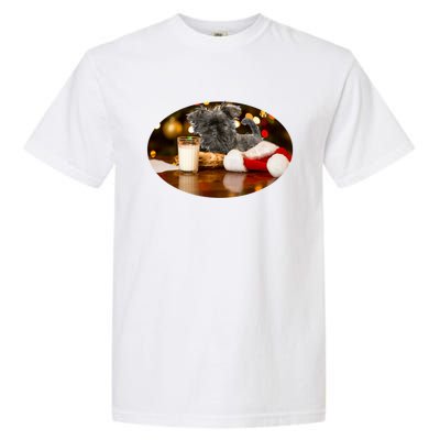 Santa Milk N Cookies Dog Affenpinscher Gift Garment-Dyed Heavyweight T-Shirt