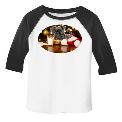 Santa Milk N Cookies Dog Affenpinscher Gift Toddler Fine Jersey T-Shirt