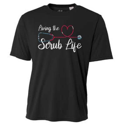 Stethoscope Medical Nursing Scrub Life Nursery Cooling Performance Crew T-Shirt