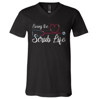 Stethoscope Medical Nursing Scrub Life Nursery V-Neck T-Shirt