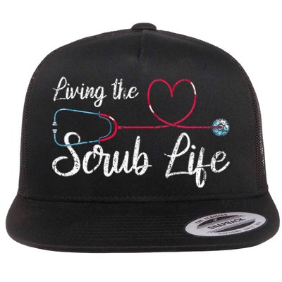 Stethoscope Medical Nursing Scrub Life Nursery Flat Bill Trucker Hat