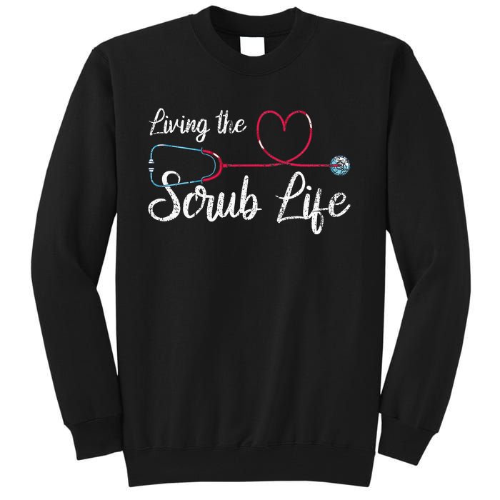 Stethoscope Medical Nursing Scrub Life Nursery Tall Sweatshirt