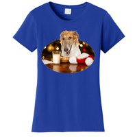 Santa Milk N Cookies Dog Borzoi Gift Women's T-Shirt