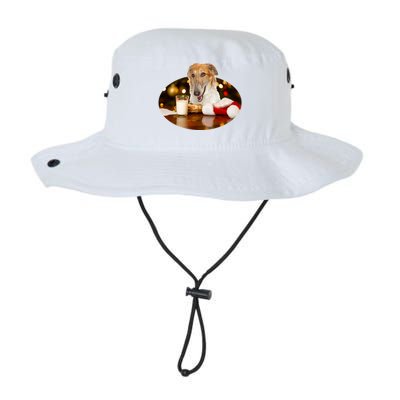 Santa Milk N Cookies Dog Borzoi Gift Legacy Cool Fit Booney Bucket Hat