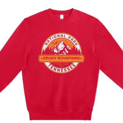 Smoky Mountains National Park Tennessee Hiking Outdoors Premium Crewneck Sweatshirt