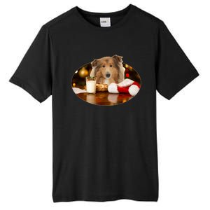 Santa Milk N Cookies Dog Collie Great Gift Tall Fusion ChromaSoft Performance T-Shirt