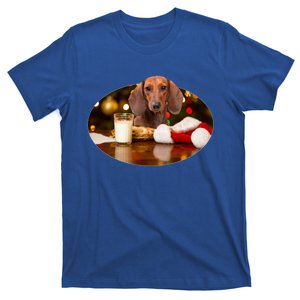 Santa Milk N Cookies Dog Dachshund Gift T-Shirt