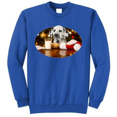 Santa Milk N Cookies Dog Dalmatian Gift Tall Sweatshirt