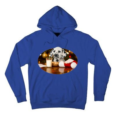 Santa Milk N Cookies Dog Dalmatian Gift Tall Hoodie