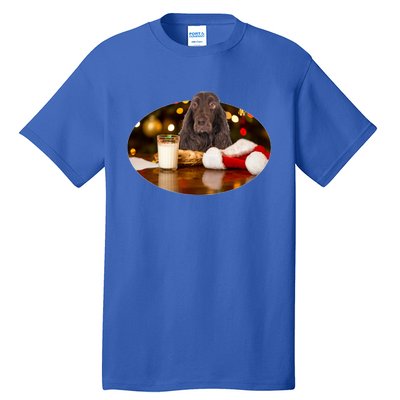 Santa Milk N Cookies Dog Field Spaniel Cute Gift Tall T-Shirt