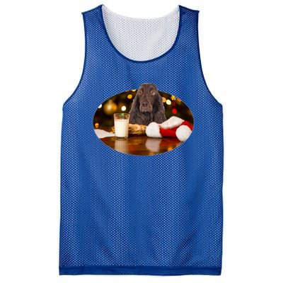 Santa Milk N Cookies Dog Field Spaniel Cute Gift Mesh Reversible Basketball Jersey Tank