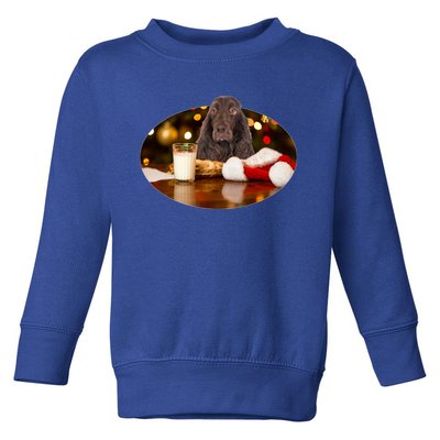 Santa Milk N Cookies Dog Field Spaniel Cute Gift Toddler Sweatshirt