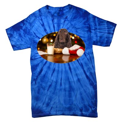 Santa Milk N Cookies Dog Field Spaniel Cute Gift Tie-Dye T-Shirt