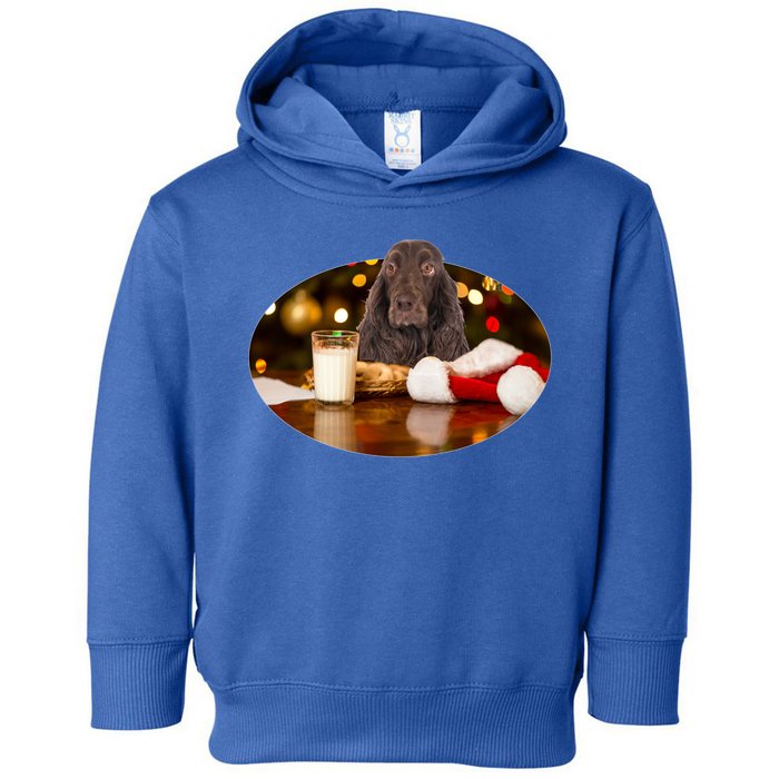 Santa Milk N Cookies Dog Field Spaniel Cute Gift Toddler Hoodie