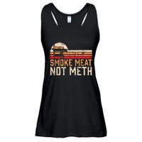 Smoke Meat Not Meth Brisket BBQ Grill Ladies Essential Flowy Tank