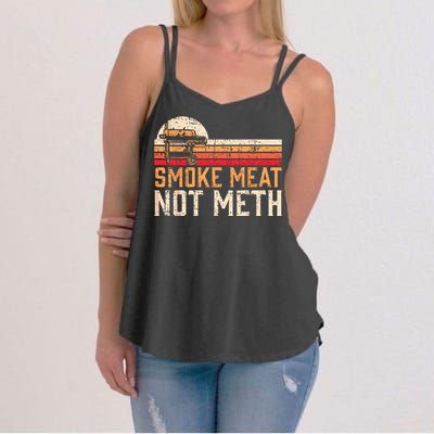 Smoke Meat Not Meth Brisket BBQ Grill Women's Strappy Tank