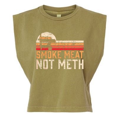 Smoke Meat Not Meth Brisket BBQ Grill Garment-Dyed Women's Muscle Tee