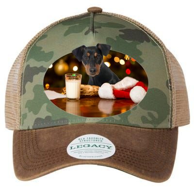 Santa Milk N Cookies Dog Ger Pinscher Gift Legacy Tie Dye Trucker Hat