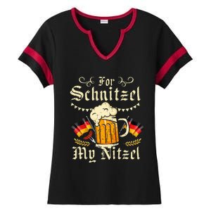 Schnitzel My Nitzel Funny Oktoberfest Ladies Halftime Notch Neck Tee